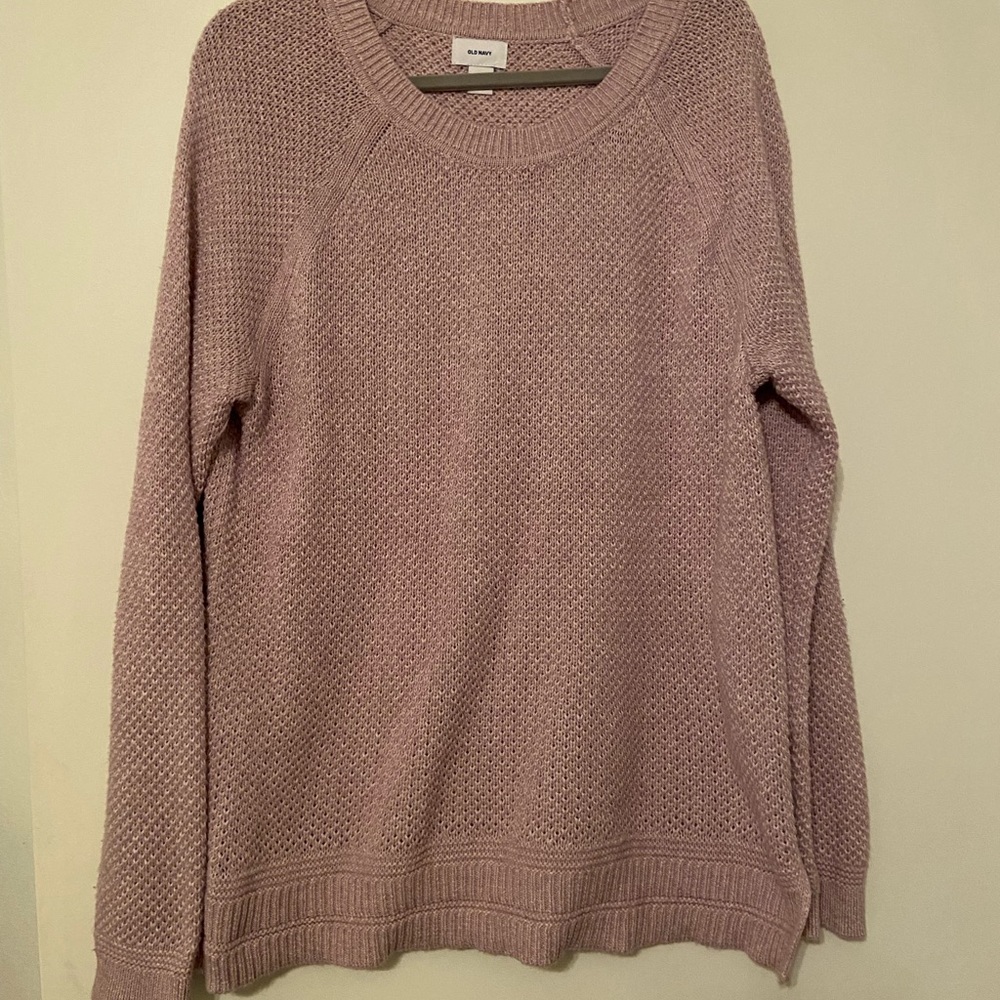 Light Mauve Thick Knit Sweater! XL
